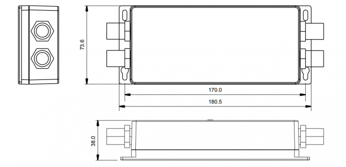 แรงดันสูง IP67 กันน้ำ RGB 3 CH DMX512 LED Strip Controller 100 - 240V อินพุตและเอาต์พุต 0